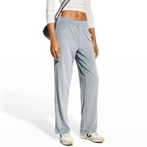 Alo velour high-waist glimmer pant STEEL BLUE LARGE